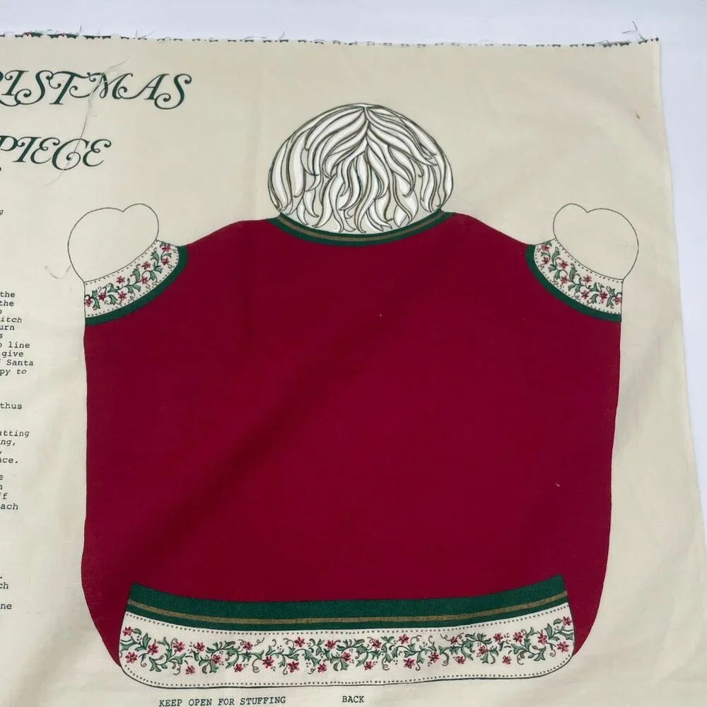 Vintage Victoriana Christmas Santa Centerpiece Cut and Sew Project Holiday Decor